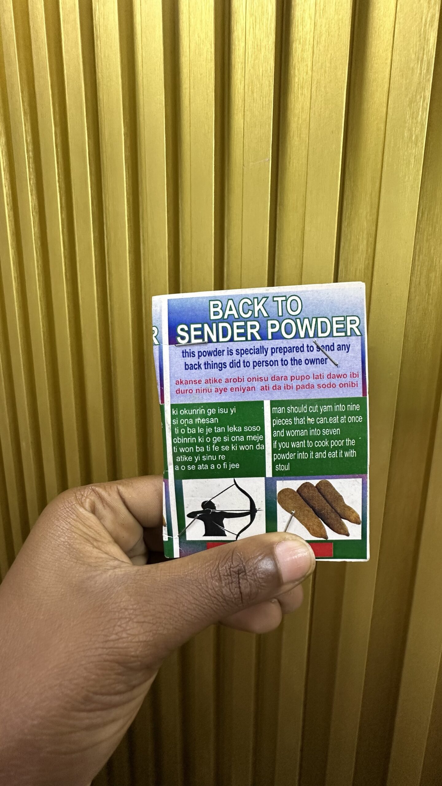 BACK TO SENDER POWDER